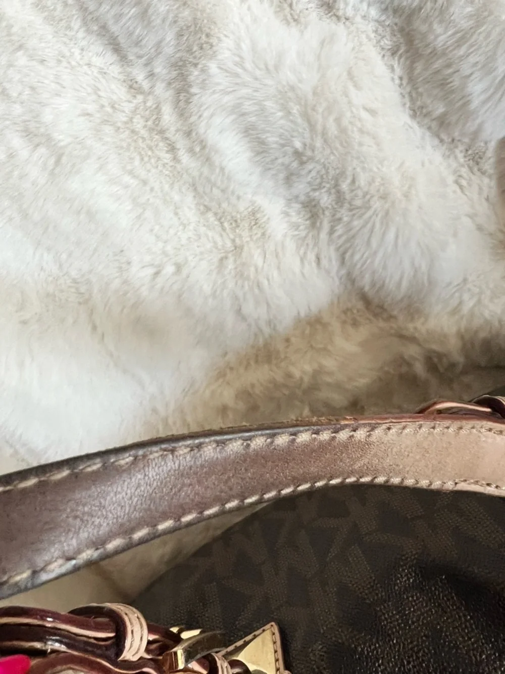 Michael Kors Brown Monogram Grayson Satchel with Gold Hardware vintage - Picture 10 of 16